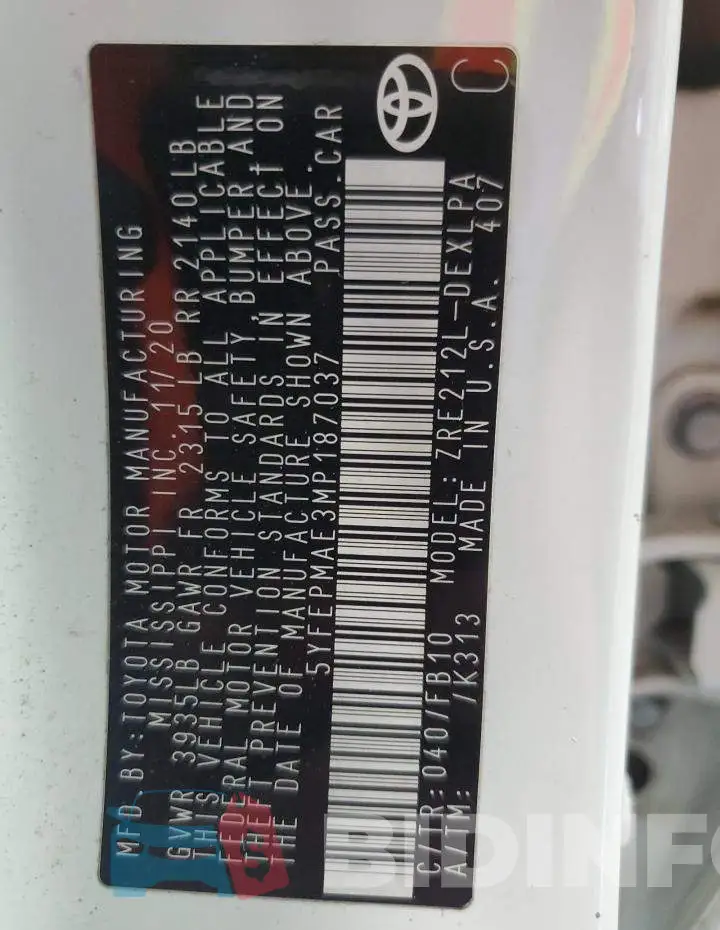 5YFEPMAE3MP187037 Photo# 12