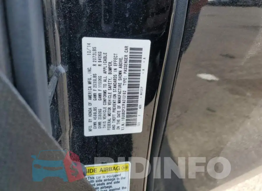 19UUB2F37FA010182 Photo# 13
