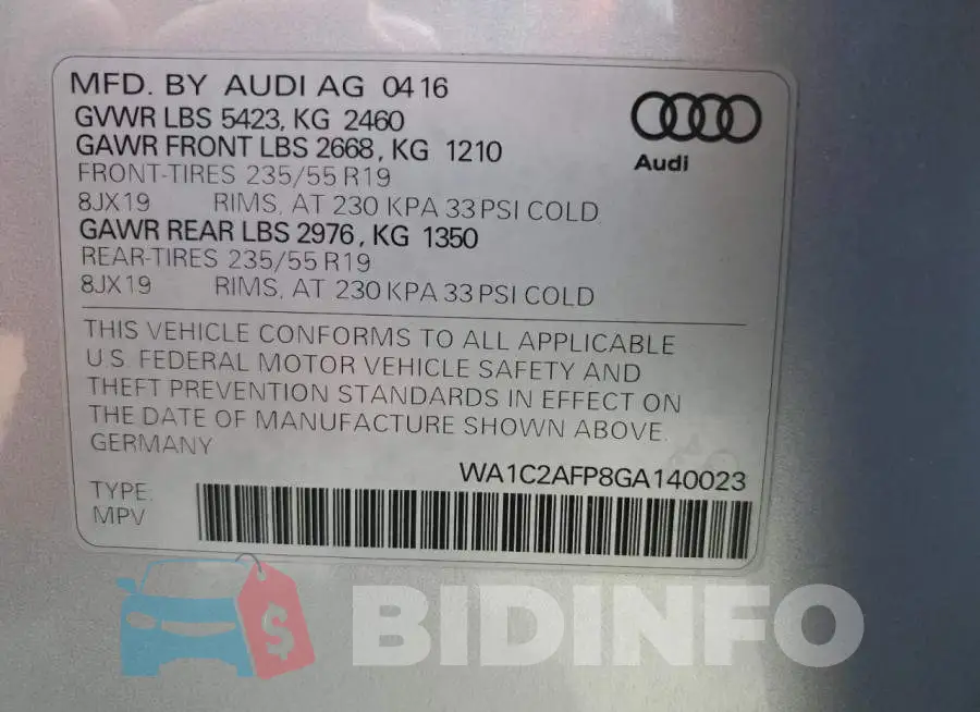 WA1C2AFP8GA140023 Photo# 12
