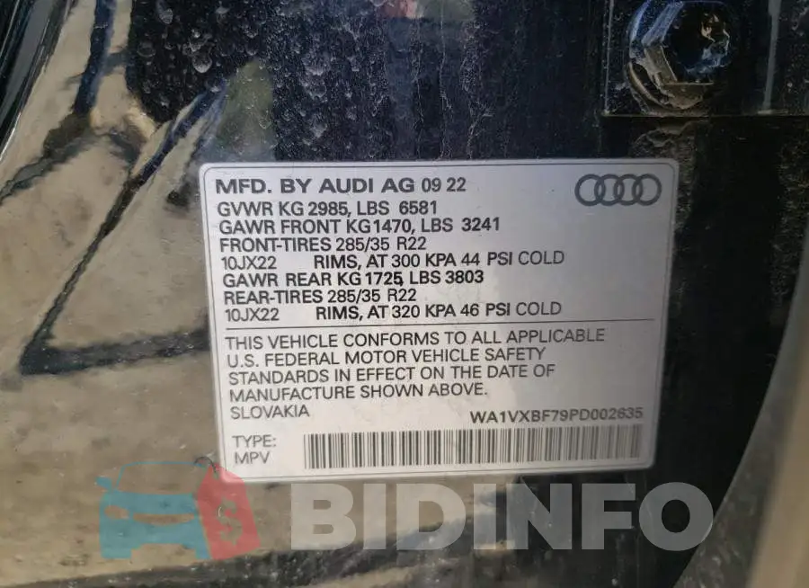 WA1VXBF79PD002635 Photo# 13