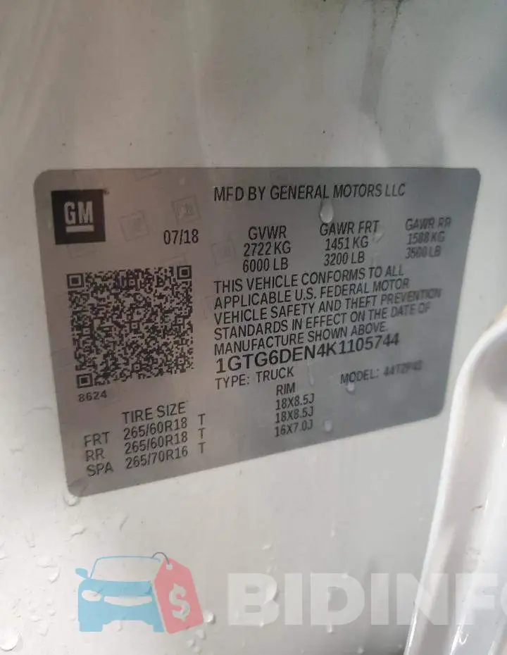 1GTG6DEN4K1105744 Photo# 12
