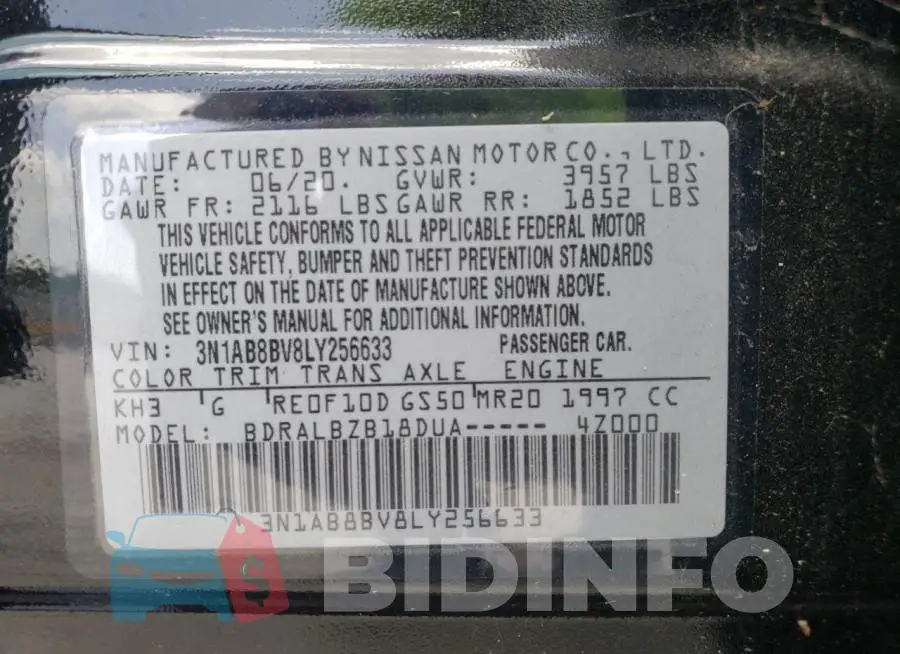 3N1AB8BV8LY256633 Photo# 12
