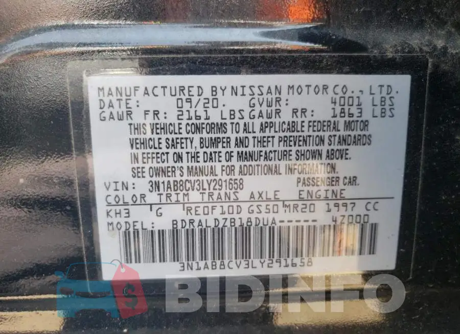 3N1AB8CV3LY291658 Photo# 12