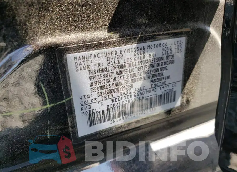 3N1AB8CV3NY259358 Photo# 12