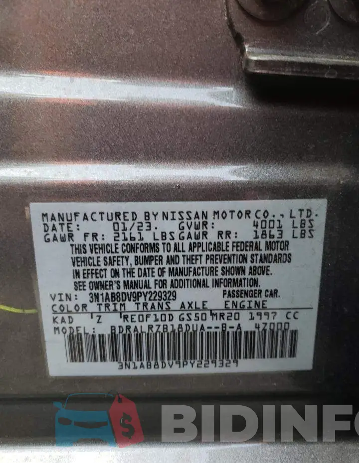 3N1AB8DV9PY229329 Photo# 13