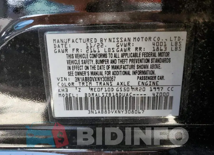 3N1AB8DVXNY308067 Photo# 12