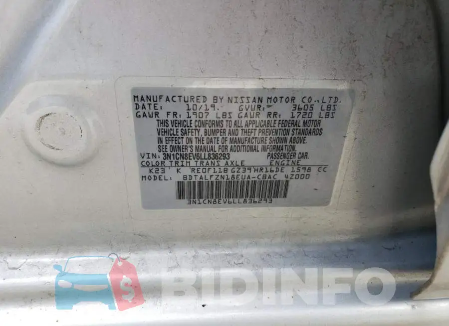3N1CN8EV6LL836293 Photo# 12