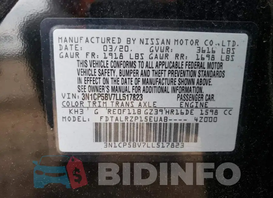3N1CP5BV7LL517823 Photo# 13