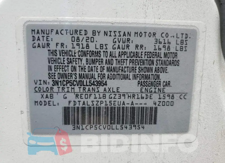 3N1CP5CV0LL543954 Photo# 12