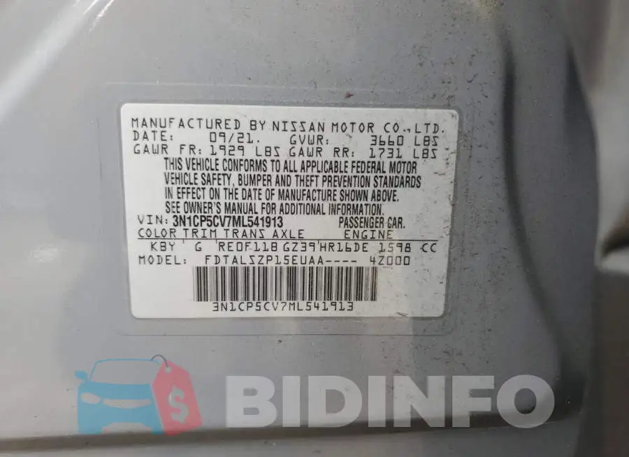 3N1CP5CV7ML541913 Photo# 13