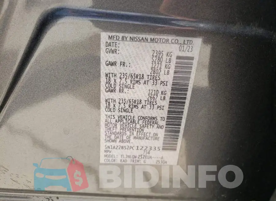 5N1AZ2BS2PC122335 Photo# 13