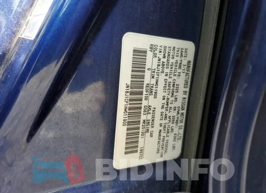 JN1BJ1CP1HW011900 Photo# 13