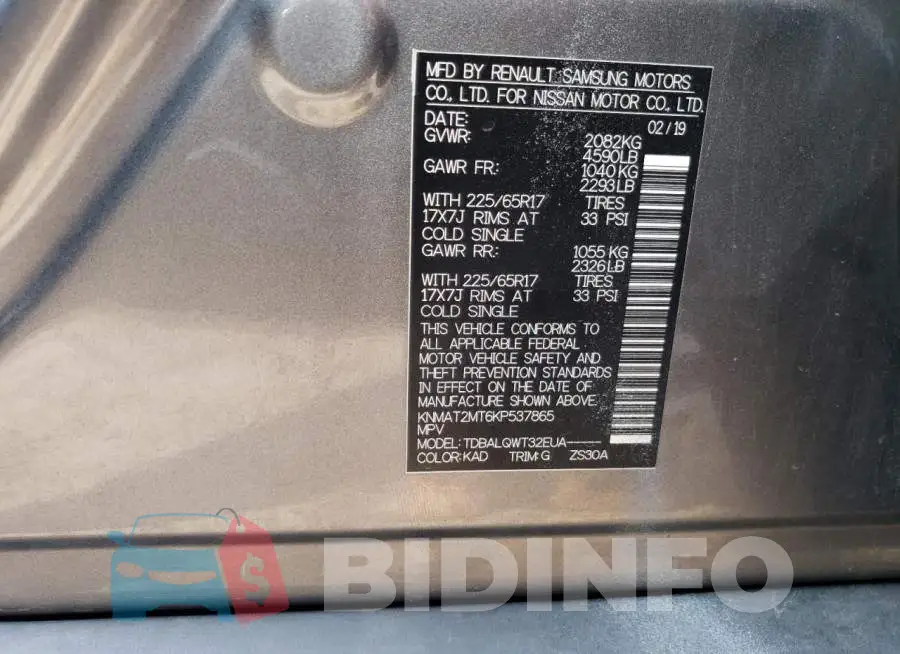 KNMAT2MT6KP537865 Photo# 14