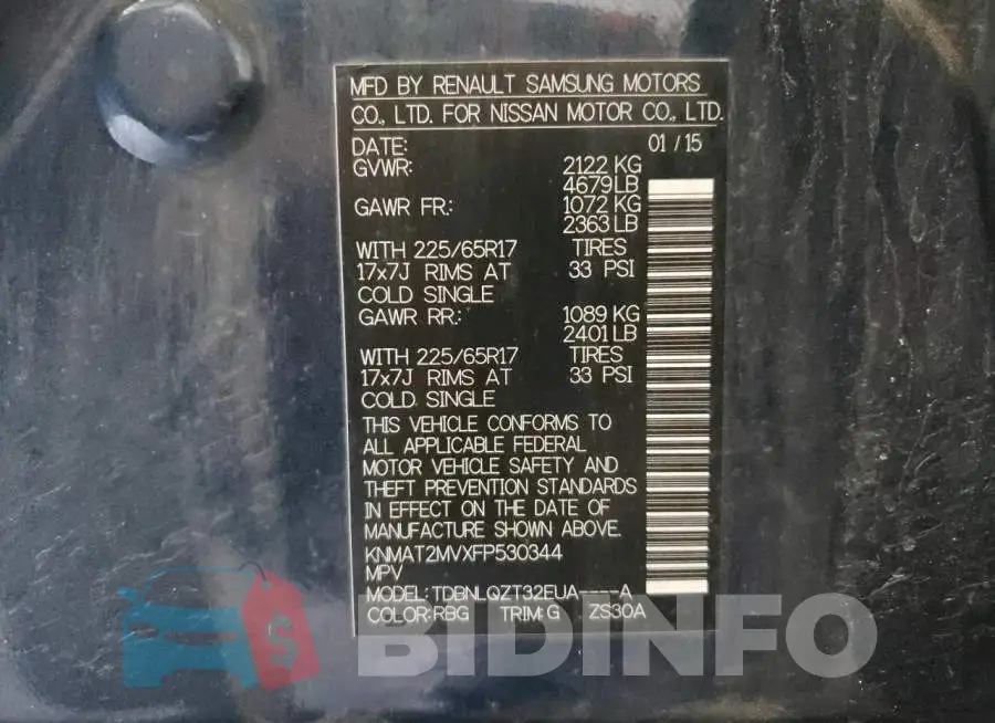 KNMAT2MVXFP530344 Photo# 13