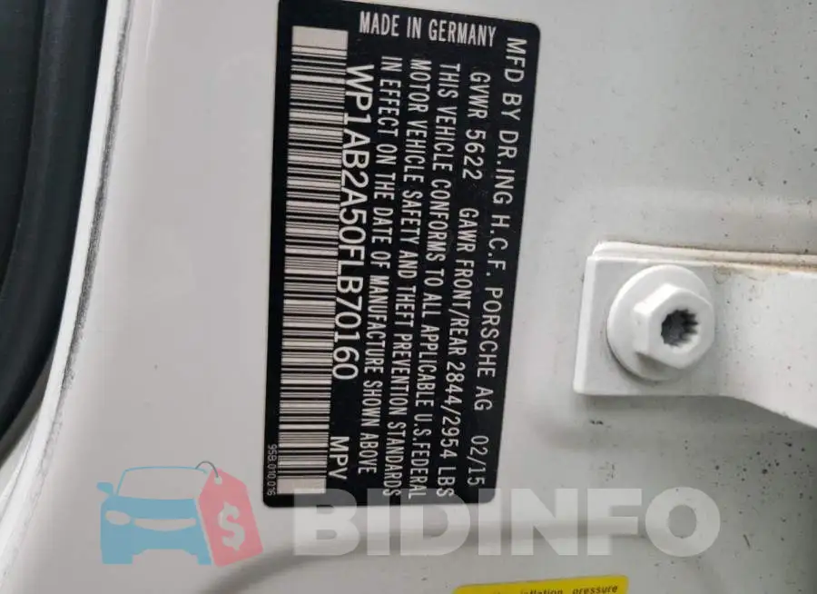 WP1AB2A50FLB70160 Photo# 12