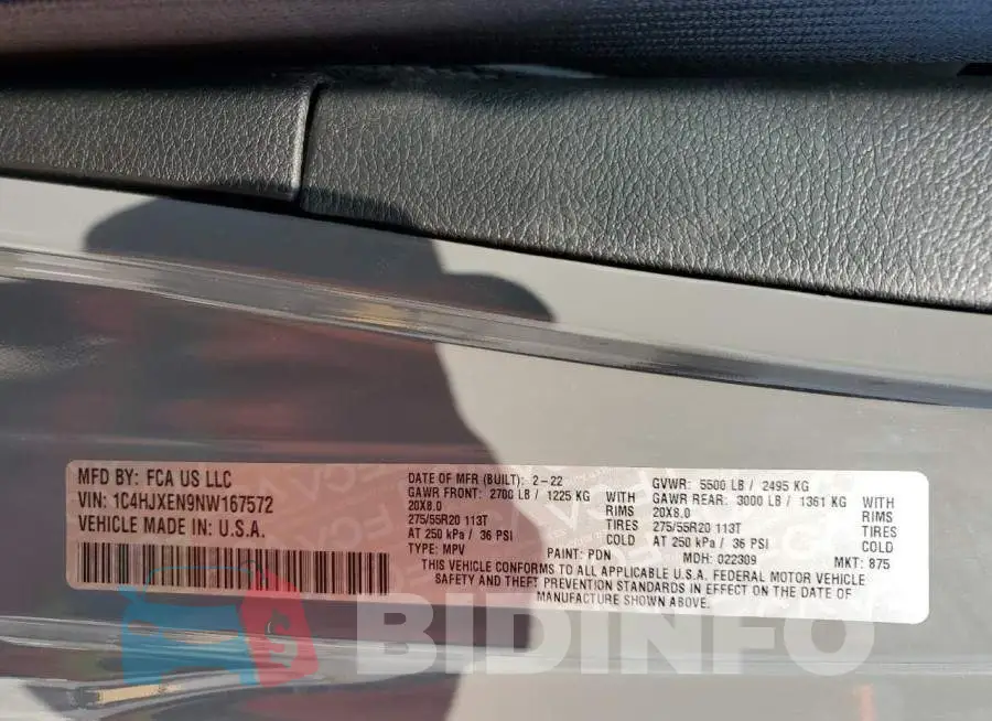 1C4HJXEN9NW167572 Photo# 13