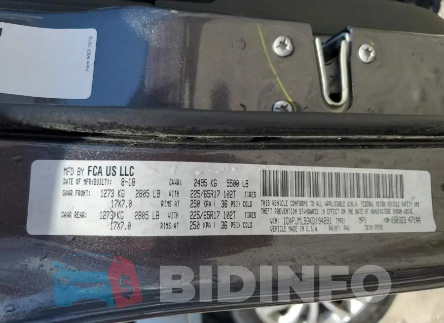 1C4PJMLB3KD194891 Photo# 12