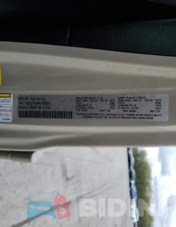 1C6JJTEG9NL155331 Photo# 12