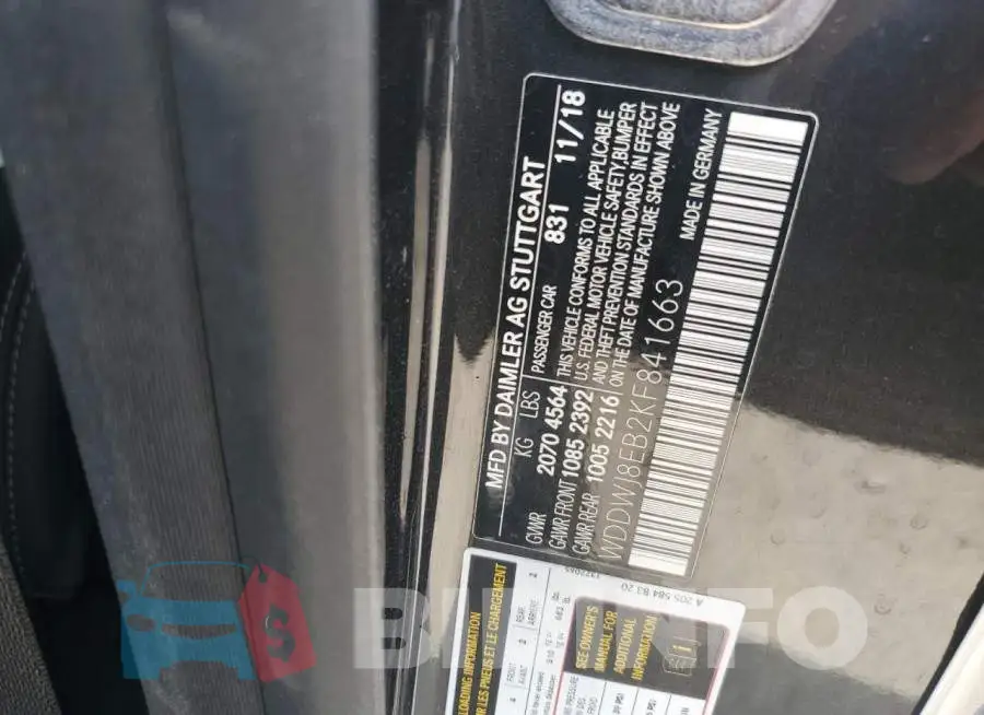 WDDWJ8EB2KF841663 Photo# 12