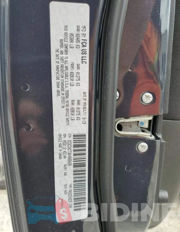 2C3CDXCT3KH666028 Photo# 12