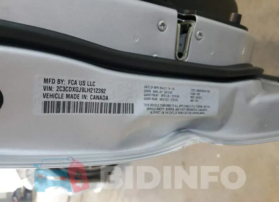 2C3CDXGJ9LH212392 Photo# 12
