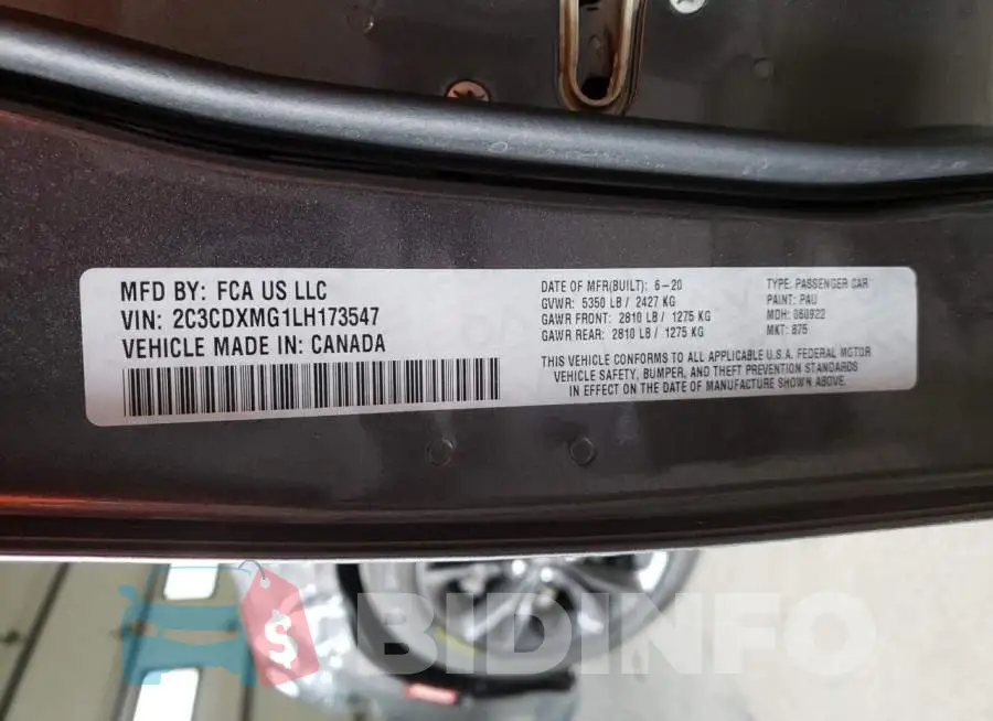 2C3CDXMG1LH173547 Photo# 12