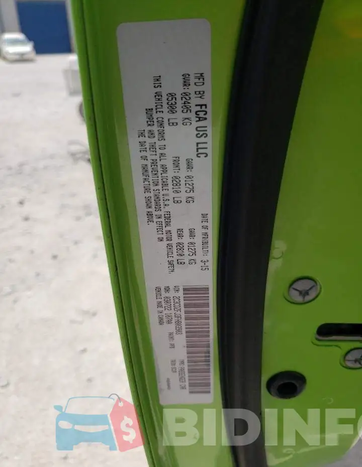 2C3CDZFJ3FH803903 Photo# 12