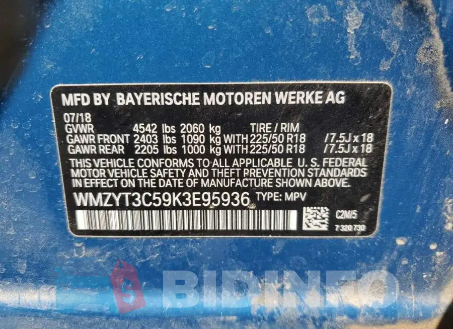 WMZYT3C59K3E95936 Photo# 12