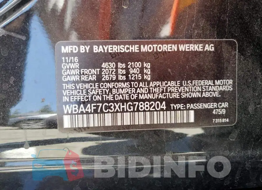 WBA4F7C3XHG788204 Photo# 12