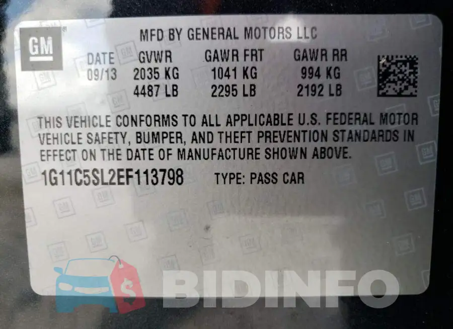 1G11C5SL2EF113798 Photo# 12