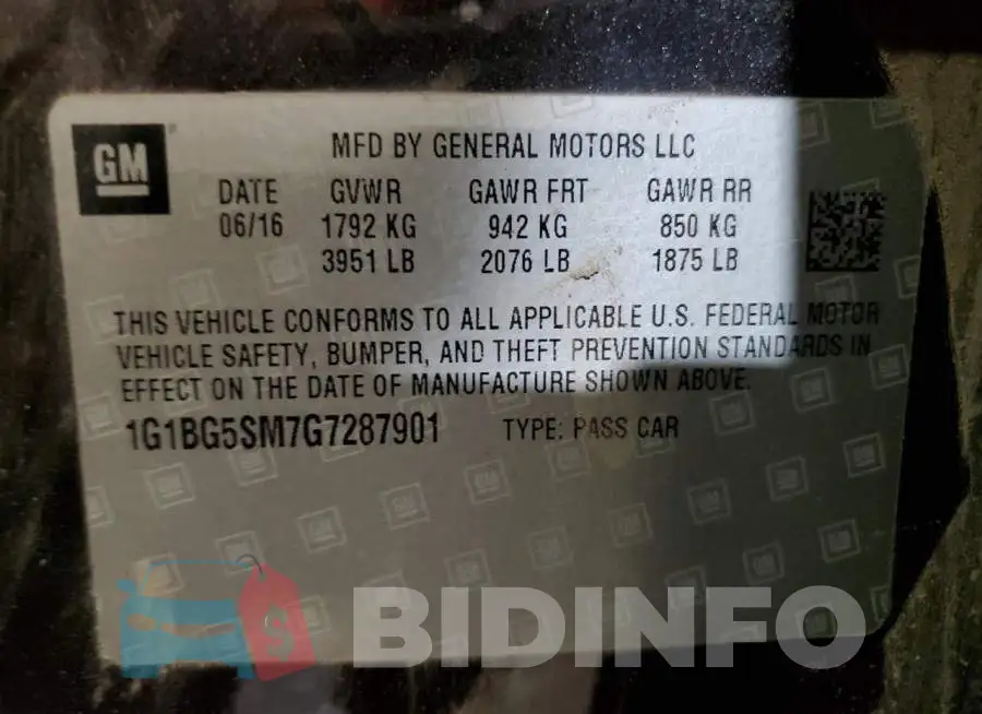 1G1BG5SM7G7287901 Photo# 12