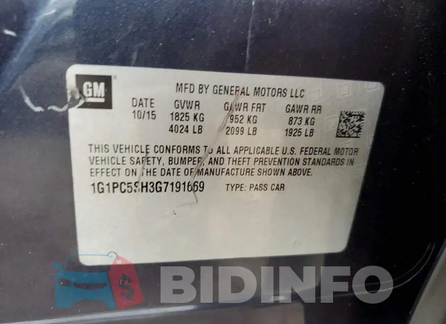 1G1PC5SH3G7191669 Photo# 12