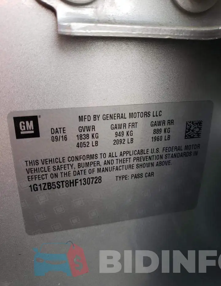 1G1ZB5ST8HF130728 Photo# 12