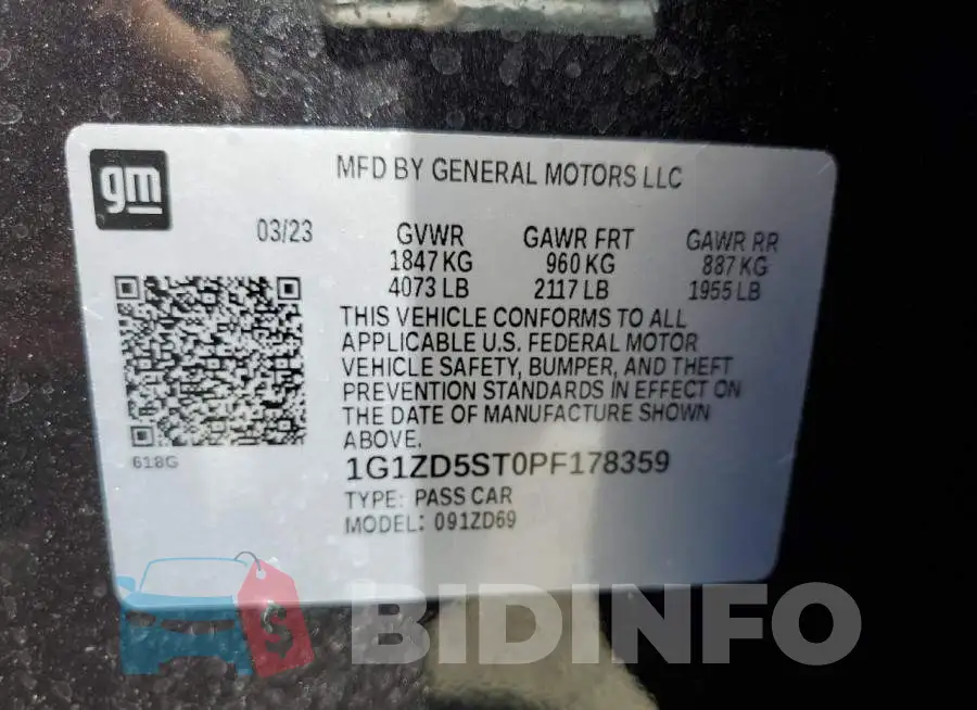 1G1ZD5ST0PF178359 Photo# 12