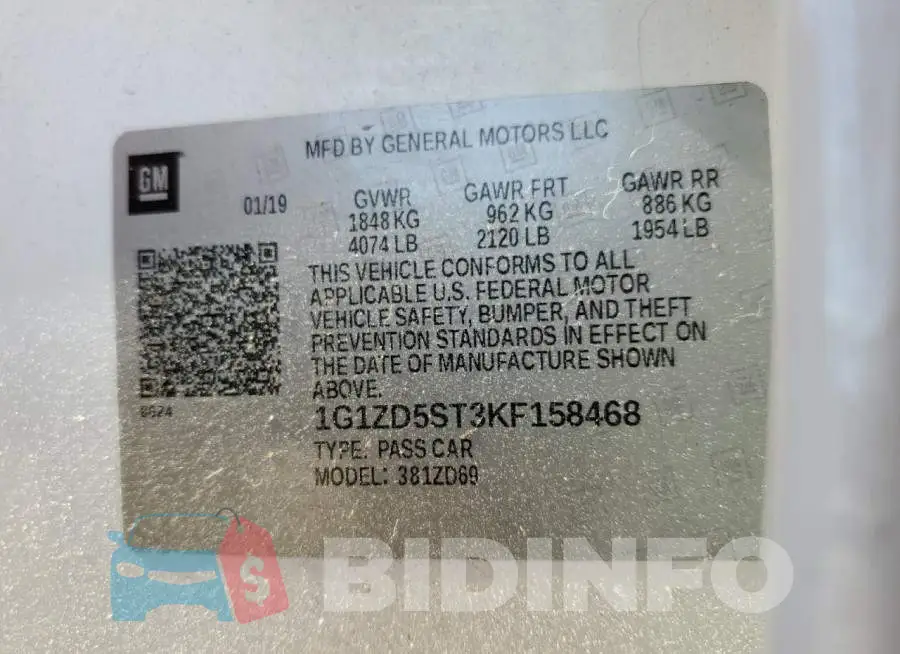 1G1ZD5ST3KF158468 Photo# 12