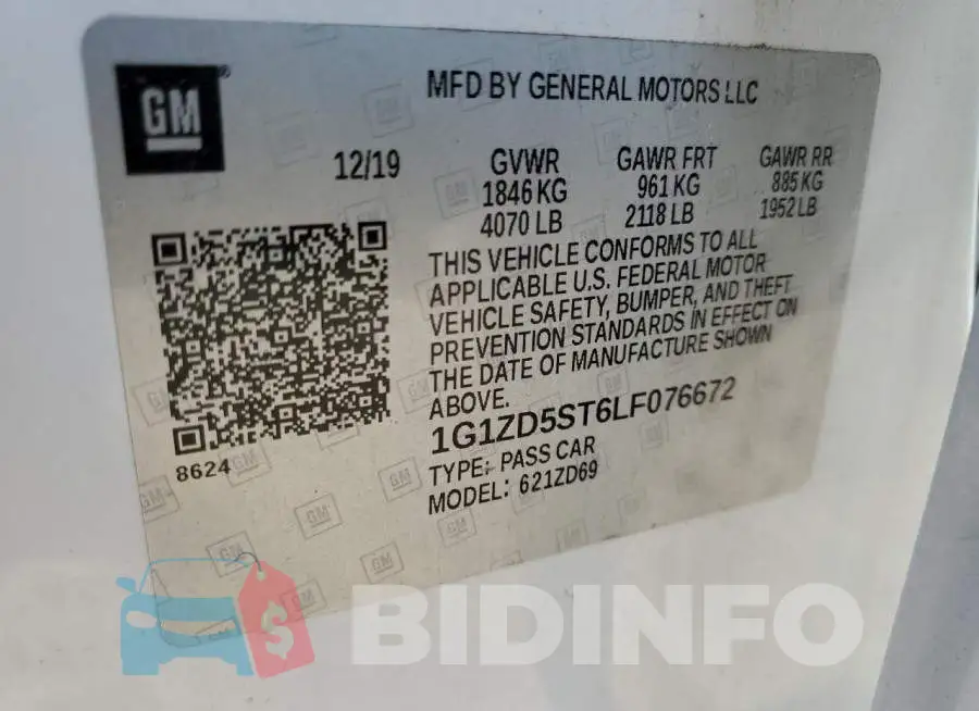 1G1ZD5ST6LF076672 Photo# 12
