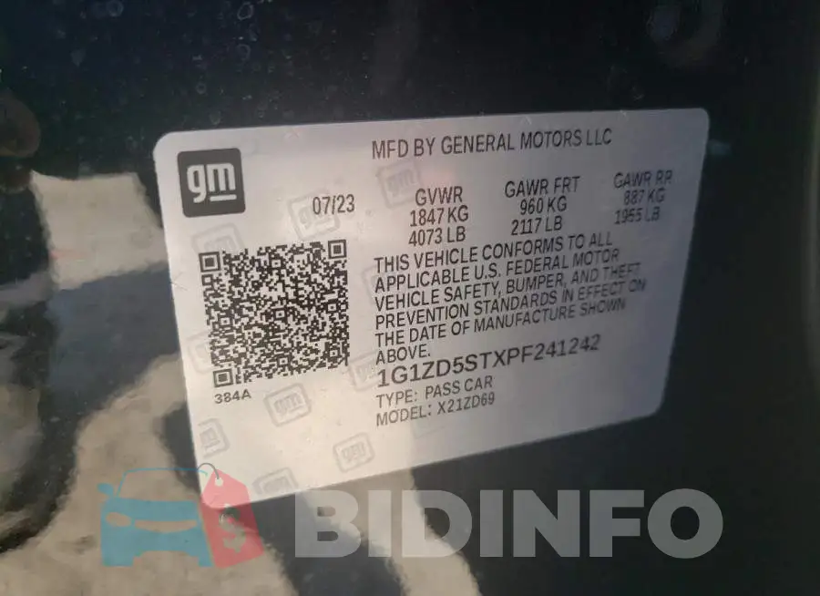 1G1ZD5STXPF241242 Photo# 12