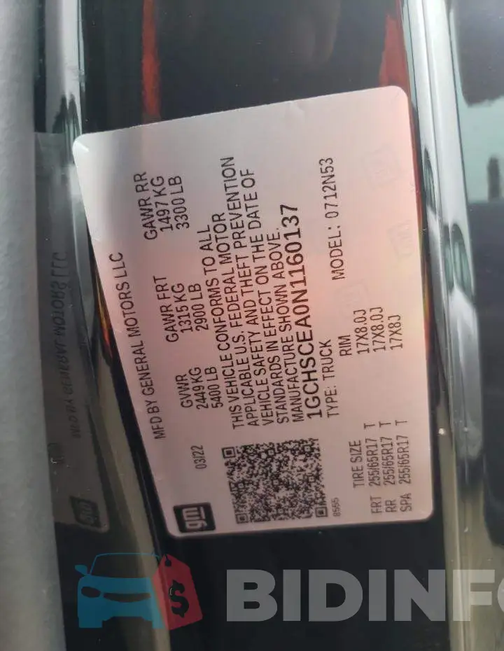 1GCHSCEA0N1160137 Photo# 12