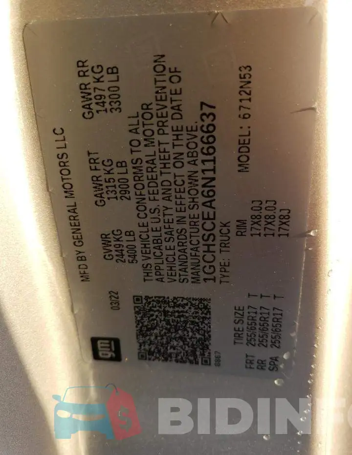 1GCHSCEA6N1166637 Photo# 12