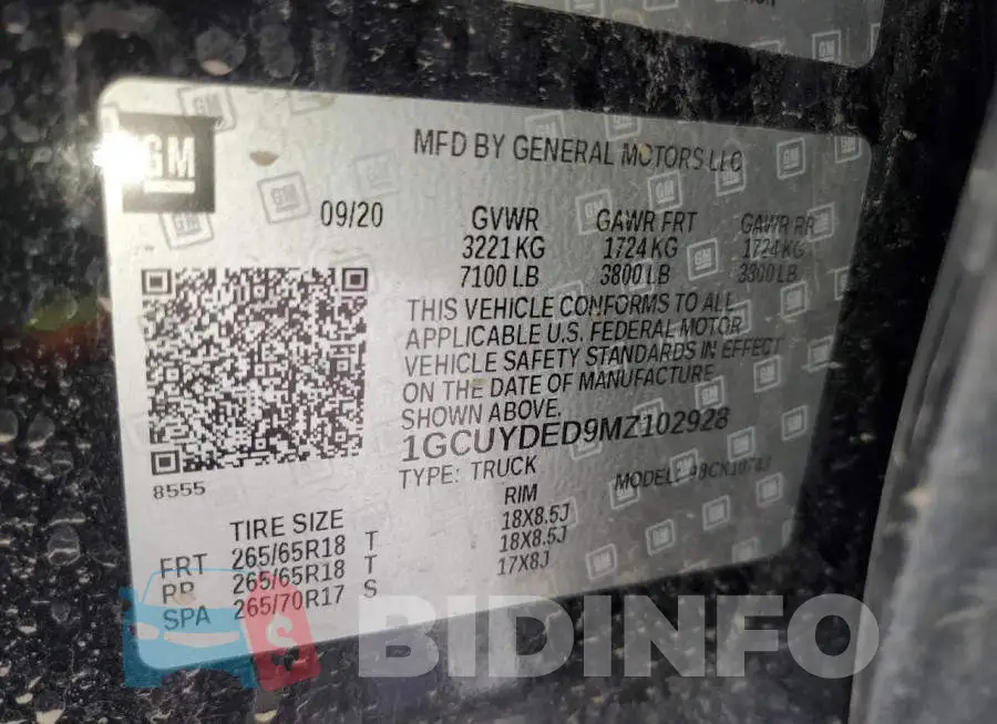 1GCUYDED9MZ102928 Photo# 12