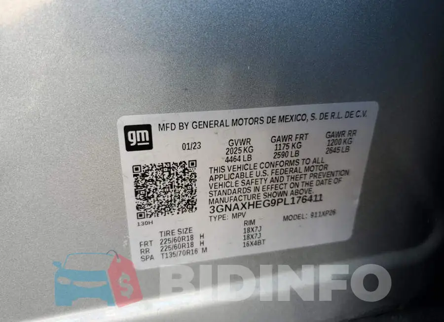 3GNAXHEG9PL176411 Photo# 13