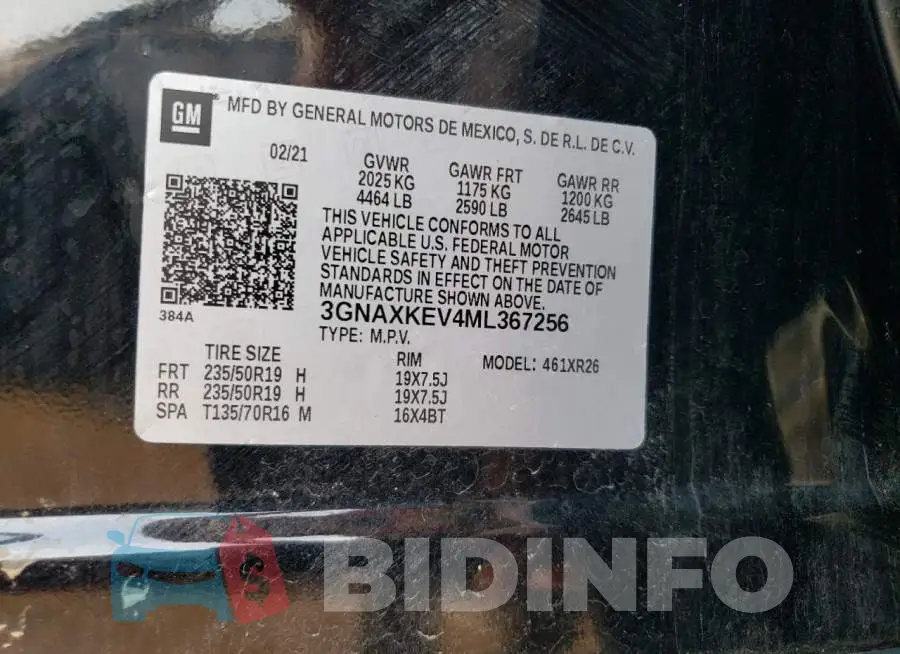 3GNAXKEV4ML367256 Photo# 13