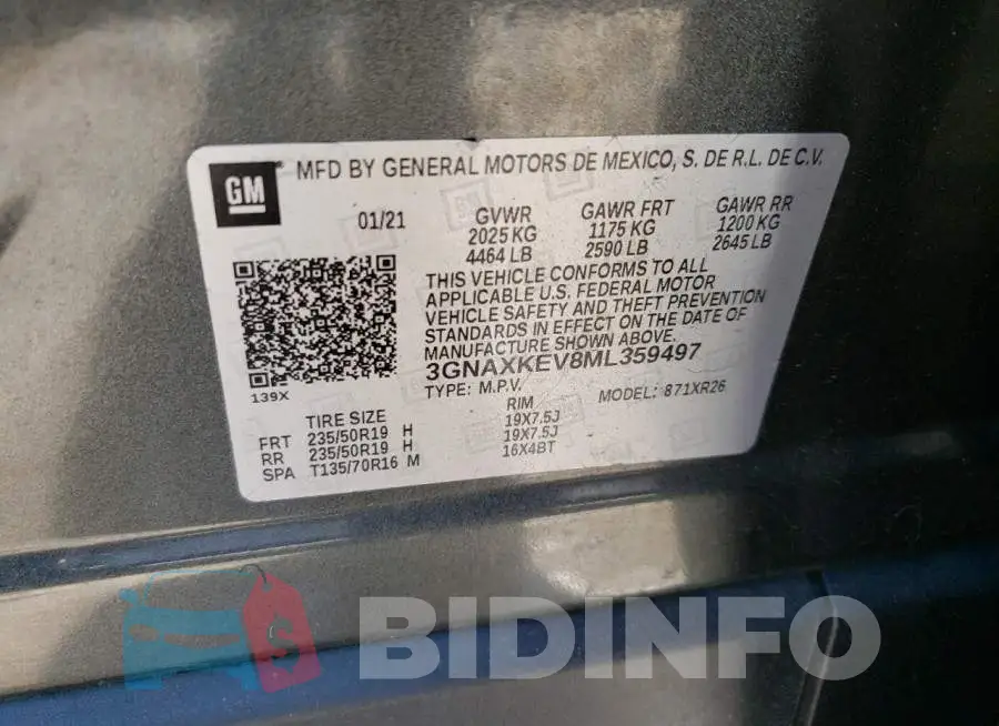 3GNAXKEV8ML359497 Photo# 12