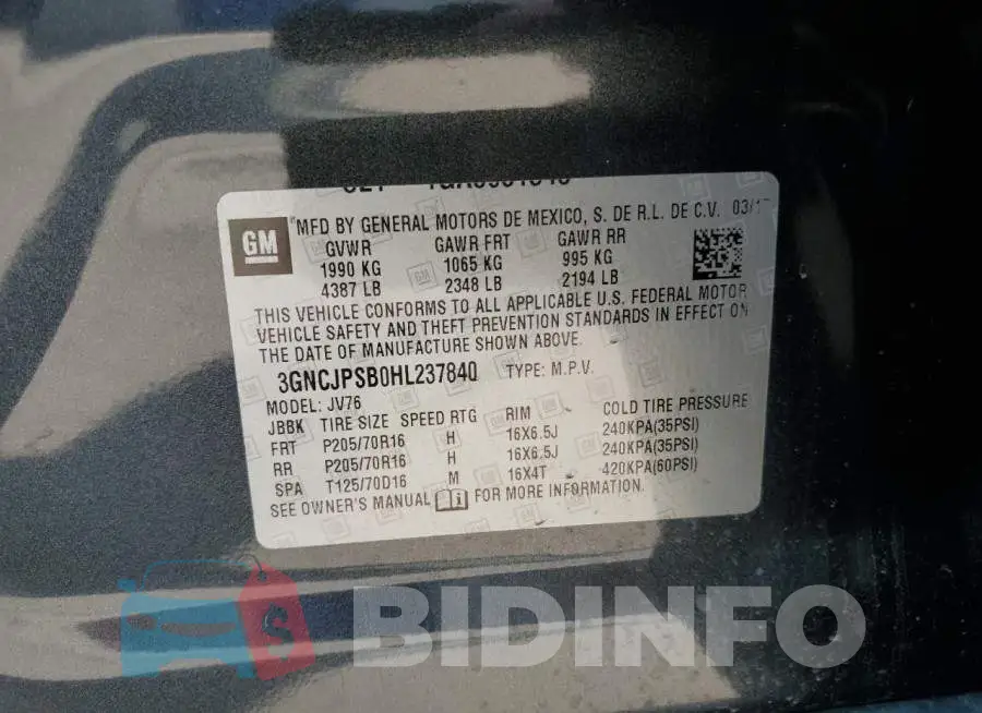 3GNCJPSB0HL237840 Photo# 13