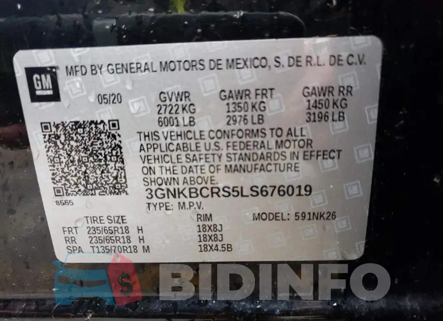 3GNKBCRS5LS676019 Photo# 13