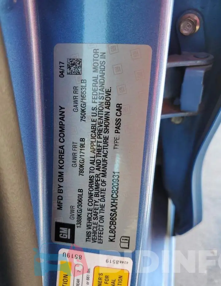 KL8CB6SAXHC820931 Photo# 12
