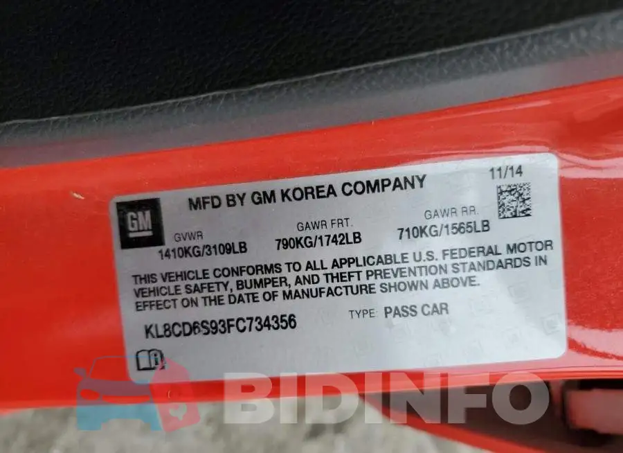 KL8CD6S93FC734356 Photo# 12