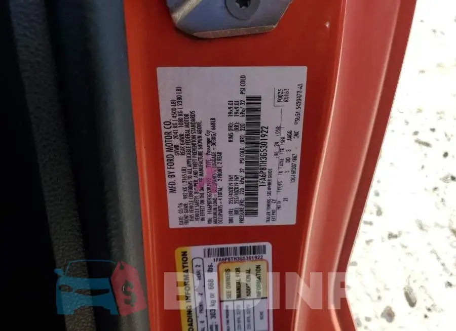 1FA6P8TH3G5301922 Photo# 12