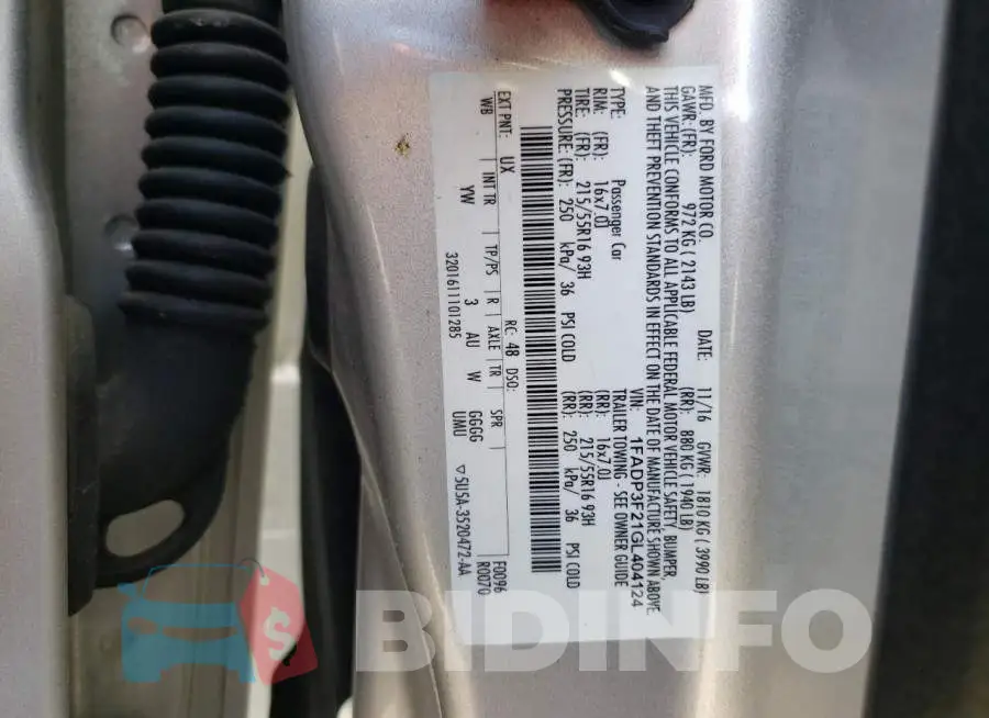 1FADP3F21GL404124 Photo# 12