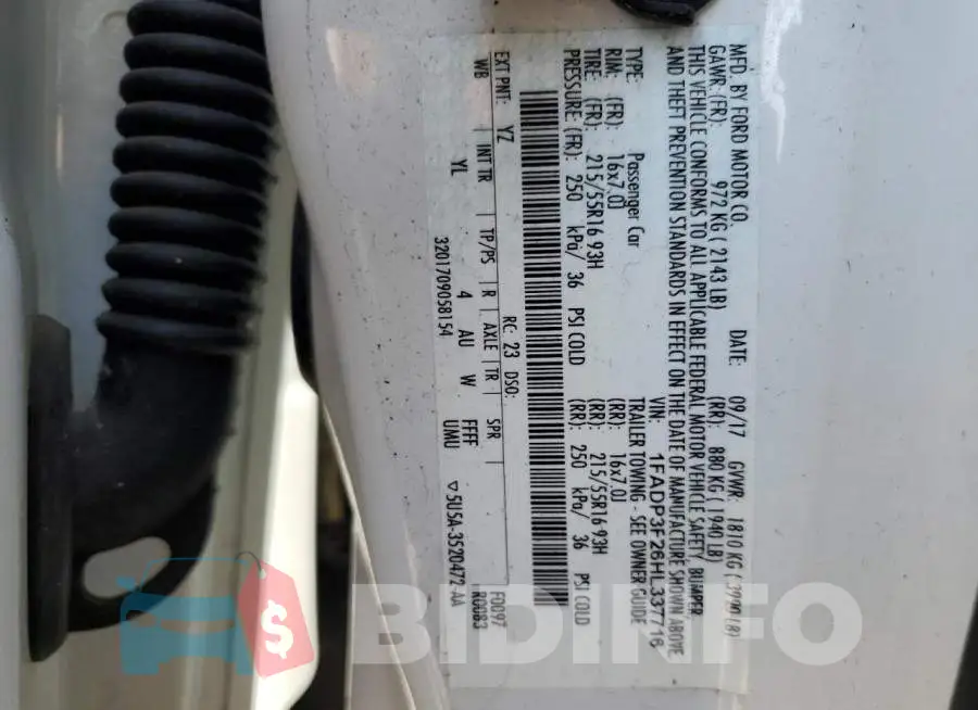 1FADP3F26HL337716 Photo# 12